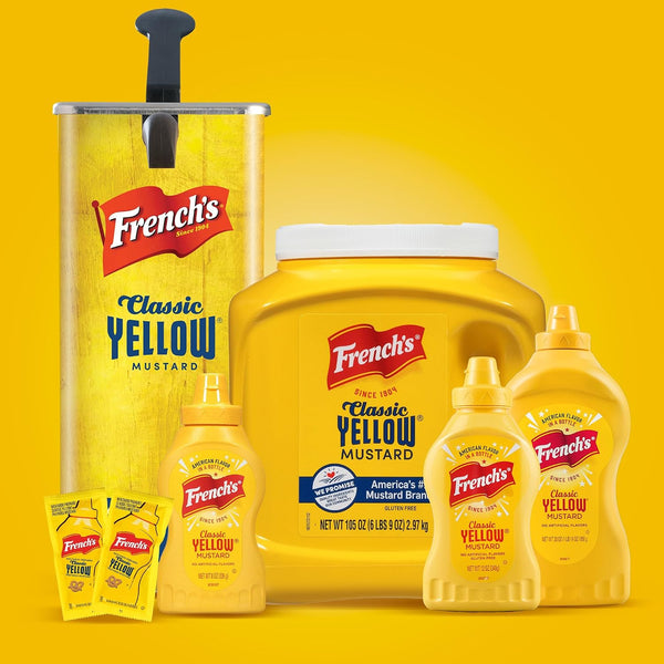 French's Classic Yellow Mustard, 105 oz - One 105 Ounce Bulk Container of Tangy and Creamy Yellow Mustard Perfect for Professional Use or for