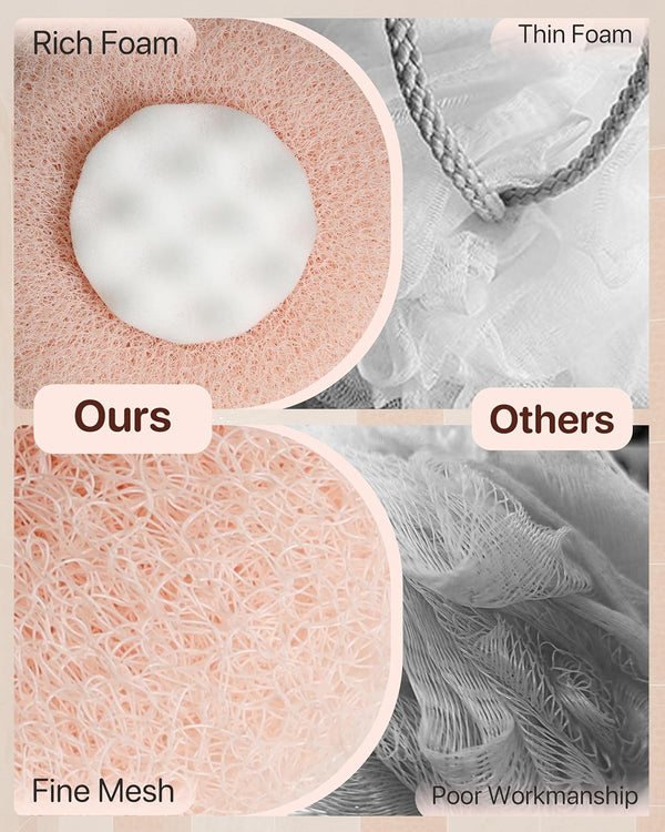Super Soft Sunflower Suction Cup Bath Ball, 2025 Upgraded 2-In-1 Sunflower Ball Exfoliating Bath Sponge Cleaning Brush, Mesh Shower Body Sponge