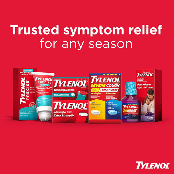 Tylenol Cold + Flu Severe Daytime + Nighttime Cold Medicine Caplets Combo Pack for Multi-Symptom, Cough, Sore Throat, Headache, Nasal Congestion