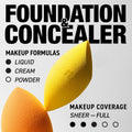 Real Techniques Miracle Complexion Makeup Sponge & Concealer Sponge Duo Miracle Complexion & Concealer Sponge, 2 Count