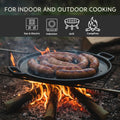 Home-Complete Cast Iron Pizza Pan, Even-Heating Cast Iron Cookware, 14” | Round Pizza Pan for Oven, Stovetop, Grill, or Campfires, Nonstick