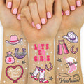 Xo, Fetti Rodeo Birthday Party Temporary Tattoos - 46 Silver Styles | Birthday Decorations, Giddy up Cowgirl Accessory, Rodeo Western Theme Favor,
