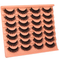Short Lashes Natural Look False Eyelashes Thick Volume Faux Mink Lashes Pack Wispy Strip Fake Eyelashes Cat Eye Lashes That Look like Extensions