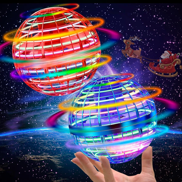 Flying Orb Ball Toy - 2024 Upgraded Magic Flying Orb Toy with LED Light 360Â°Rotating, Boomerang Flying Ball Toys Indoor Outdoor Fun Games, for