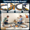 Slot Car Race Track Sets for Boys, Race Car Track with 2 High-Speed Slot Cars, Battery or Electric Car Track, Dual Racing Game Lap Counter Track