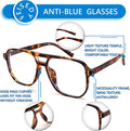 FEISEDY Blue Light Blocking Glasses Fake Nerd Clear Square Computer Lightweight Pilot Glasses Frame Oversized B2866 Leopard Frame 54 Millimeters