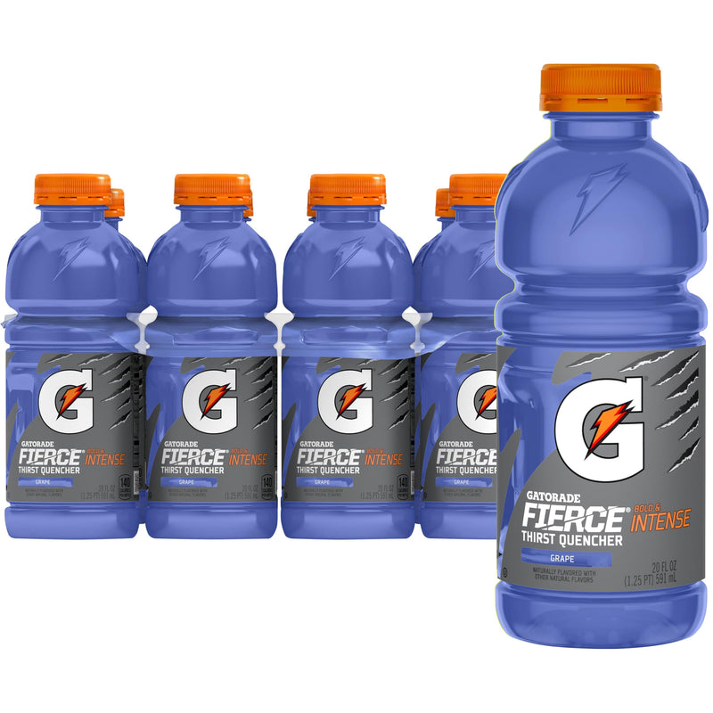 Gatorade Thirst Quencher, Fierce Grape, 20 Fl Oz (Pack of 8) Grape 20 Fl Oz (Pack of 8)