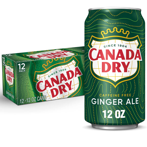 Canada Dry Ginger Ale Soda, 12 fl oz cans, 12 pack Ginger 12 Fl Oz (Pack of 12)