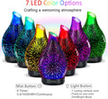 Essential Oil Diffuser 150ML -3D Firework Glass Aromatherapy Diffusers for Essential Oils with 4 Timer Setting Auto Shut-Off Silent Operation 7