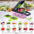 Vegetable Chopper, Pro Onion Chopper, 14 in 1Multifunctional Food Chopper, Kitchen Vegetable Slicer Dicer Cutter,Veggie Chopper With 8