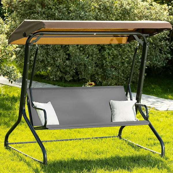 Outdoor Porch Patio Swing Seat Cover, 600D Thickened Oxford Waterproof Swing Cushion Protection Covers Replacement for Outdoors Garden Yard