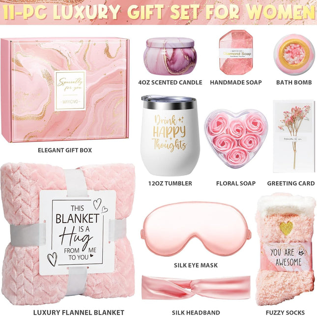 Birthday Gifts for Women Self Care Gifts Get Well Soon Gifts, Rose Relaxing Spa 