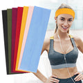 DiyJibb Headbands for Women, Stretchy Non Slip Soft Cotton Cloth Hair Bands for Sports, Workout, Yoga and Running, 7pcs Black, military green,