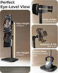 COOPER ChatStand, Adjustable Cell Phone Stand for Desk, Phone Stand for Recording, iPhone Holder for Filming, Small iPhone Tripod, Soporte para