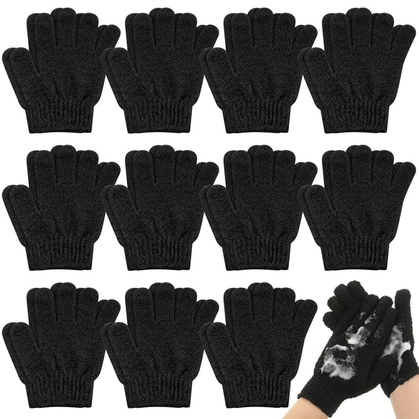Ramede 30 Pair Exfoliating Glove Double Sided Exfoliating Bath Gloves Pack Nylon Colorful Shower for Men Women Beauty Spa Massage Shower Deep
