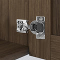 1/2 Inch Overlay Soft Close Cabinet Hinges, 10 Pack Slow Soft Close Hinges for Kitchen Cabinets Satin Nickel Hidden Self Closing Kitchen Cabinet