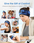 MUSICOZY Sleep Headphones Bluetooth Headband Headphones for Side Sleepers Camouflage Blue One Size