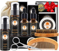 XIKEZAN Fathers Day Dad Gifts,Beard Kit for Men Grooming & Care W/Beard Conditioner, Wash, Oil, Balm, Brush,Birthday Valentines Gifts for Men Him