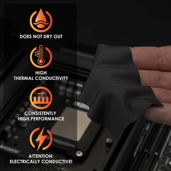 Thermal Grizzly Carbonaut (25x25x0,2mm) - for RTX 2080 Ti - Carbon Thermal Pad for Maximum Thermal Conductivity - Reusable and Adaptable Surface
