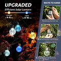GIGALUMI Solar Lights Outdoor Waterproof, 8 Pack Solar Hanging Lights Garden Decor, Gifts for Women, Solar Outdoor Lantern Waterproof Cracked