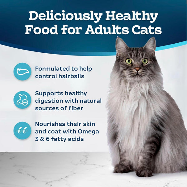 Blue Buffalo Tastefuls Chicken & Brown Rice Recipe Adult Indoor Dry Cat Food for Weight Control & Hairball Control, Real Chicken First, Natural