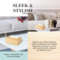 JUSK Design Tissue Box Holder - Modern, Minimalist, and Durable Wooden Tissue Box with Sliding Bottom, Easy-Refill- Premium-Quality Bamboo Tissue