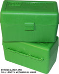MTM 50 Round Flip-Top Rifle Ammo Box 270 Win 280 Rem 30-06, Green