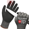 Schwer Proguard Highest Level Cut Resistant Work Gloves PR3326 for Extreme Protection?Ansi A9 Cut Gloves with Reinforced Thumb, Non Slip,