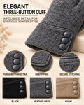 Patelai 3 Pairs Women's Winter Gloves Touchscreen Texting Color Set 1