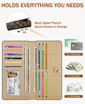 Immaturus Book Womens Wallet RFID Blocking Slim Thin Credit Card Holder Bookshelf