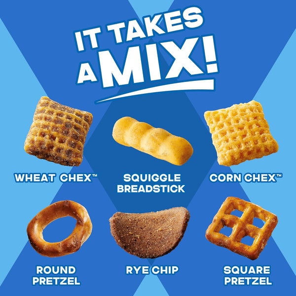 Chex Mix Traditional Original Recipe Snack Mix, Savory Snack Bag, Family Size, 13.5 oz Traditional 13.5 Ounce (Pack of 1)