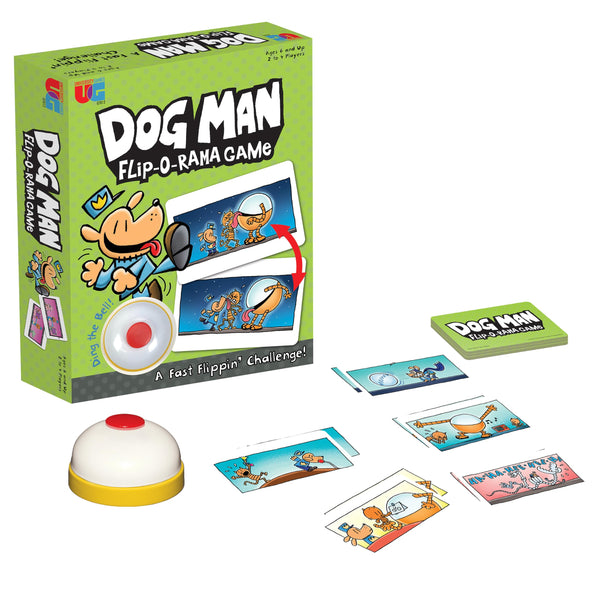 Dog Man Flip-O-Rama Memory Card Game for Kids, Family Game, Ages 6+