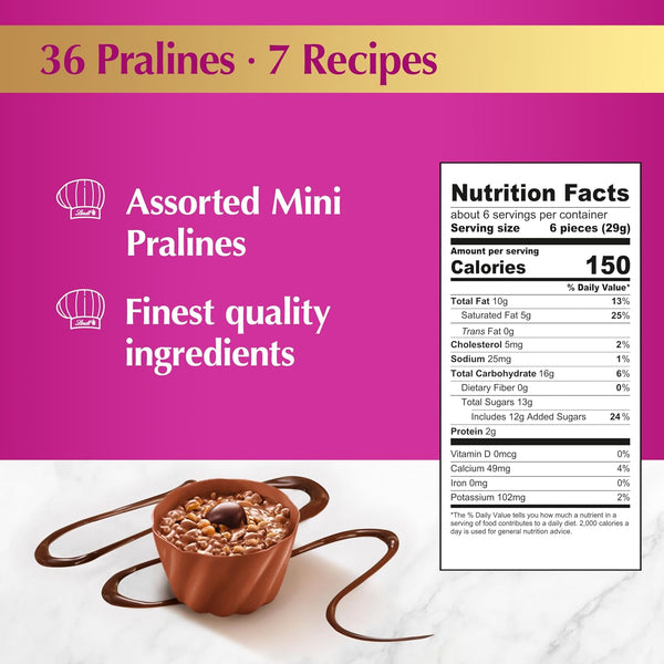 Lindt Mini Pralines Assorted Chocolate Candy Gift Box, 6.2 oz. Full Size