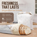 Nectar & Nest Reusable Bread Bags for Homemade Bread (2 Pack) - XL Cotton Beeswax Bags, Sourdough Bag, Beeswax Bag, Sourdough Storage