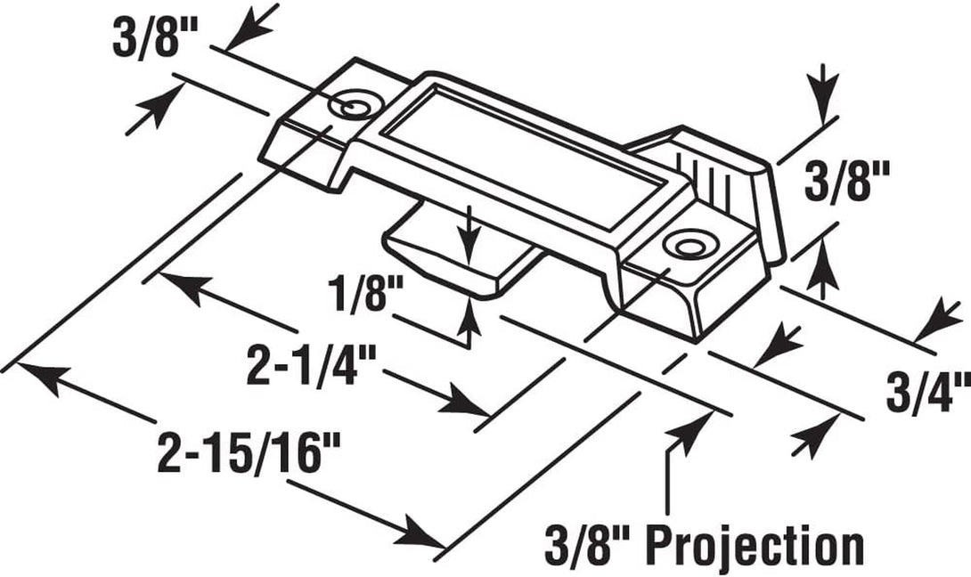 Prime-Line F 2590 Sash Lock for Vertical and Horizontal Sliding Windows – Replace Broken Sash Locks for Additional Home Security, 2-1/4” Mounting Hole Centers, White Diecast (Single Pack)