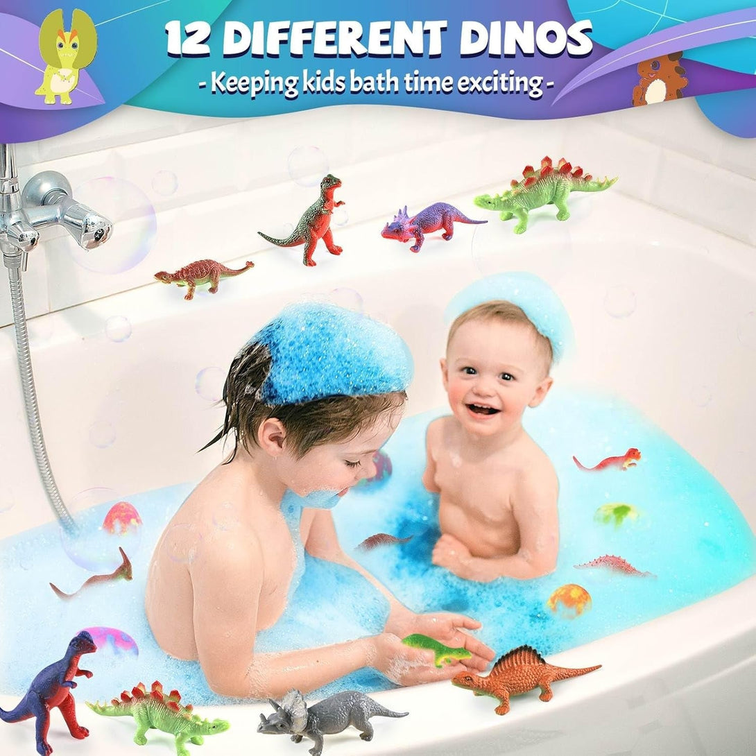 Bath Bombs for Kids with Surprise Toys inside - 16 Pack Organic Dinosaur Eggs Bath Bombs Gift Set, Dino Eggs, Dinosaur Toys for Kids 3 4 5 6 7 8 9 Years, Birthday Gifts for Boys Girls