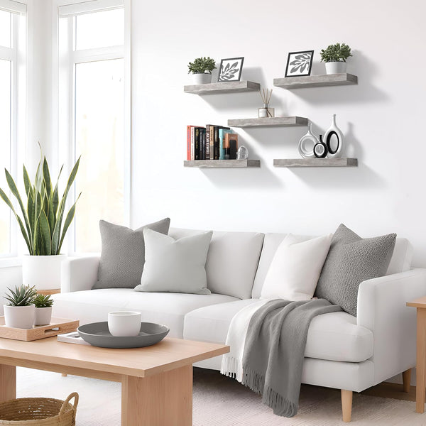 Sorbus Floating Shelves for Wall – 16 Inch Floating Shelf for Kitchen, Bedroom, Living Room, Bathroom, Home & Wall Decor - Mounted Bathroom