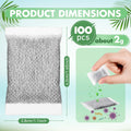 Lounsweer 100 Pcs Activated Charcoal Water Filter Coconut Shell Distiller Filters Activated Charcoal Sachets for Most Replacement Countertop Water