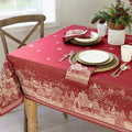 Benson Mills Engineered Jacquard Heavyweight Fabric Table Cloth, Holiday, Winter, and Christmas Tablecloth (Christmas Story, 60" x 140"