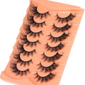 False Eyelashes Wispy Lashes Natural Look Fake Eyelashes Cat Eye Lashes Mink Fluffy Strip False Lashes Fox Eye Lashes Pack 7 Pairs ALICROWN C-
