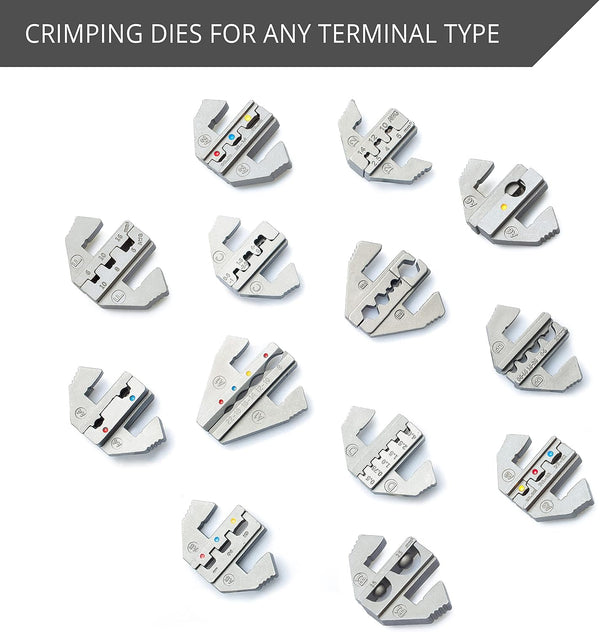 Wirefy ICD-A6 Crimping Die for Insulated Flag Connectors 12-10 AWG – Interchangeable Quick-Change Die for Wirefy Crimping Tools – Precision Crimp