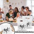 KEEPARTY 100 PCS Small Thank You Merchandise Bags Plastic Goodie Bags Party Favor Bags for Birthday Party Baby Shower Wedding Merchandise Gifts