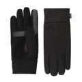 isotoner Men’s Tech Stretch Touchscreen Texting Double Lined Cold Weather Gloves with Water Repellent Technology X-Large Black