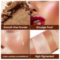Highlighter Powder Palette, Makeup Palette Facial Bronzers Illuminator Palette Highlighter Baked Waterproof Long Lasting Brilliant Lighten Skin