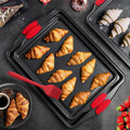 Eatex Baking Sheet, 6PC Cookie Sheet Set with Silicone Handles, Nonstick Steel Baking Pan, Durable Baking Sheets for Oven, BPA Free Baking Pans