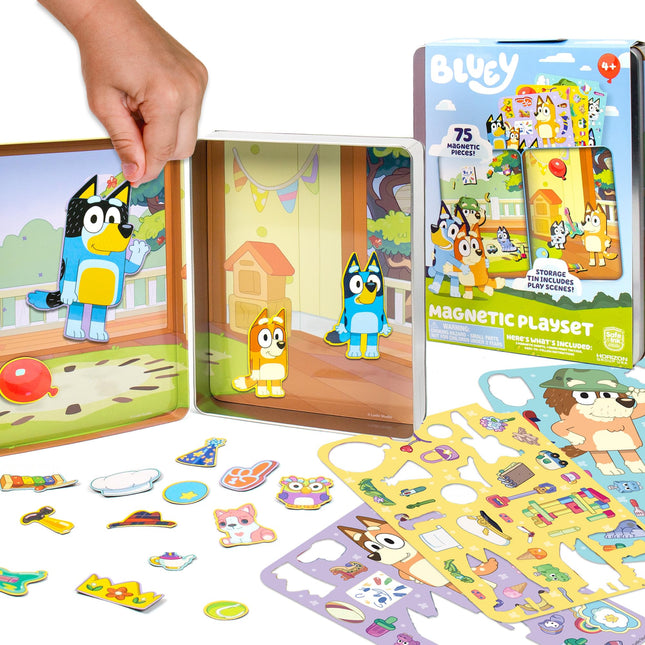 Bluey Magnetic Playset, Magnet Activity Toys, Great Birthday Parties, at-Home Activities, or Screen-Free Fun, Perfect Tr