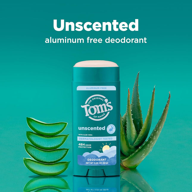 TomÃ¢ÂÂS of Maine Unscented Natural Deodorant for Women and Men, Aluminum Free