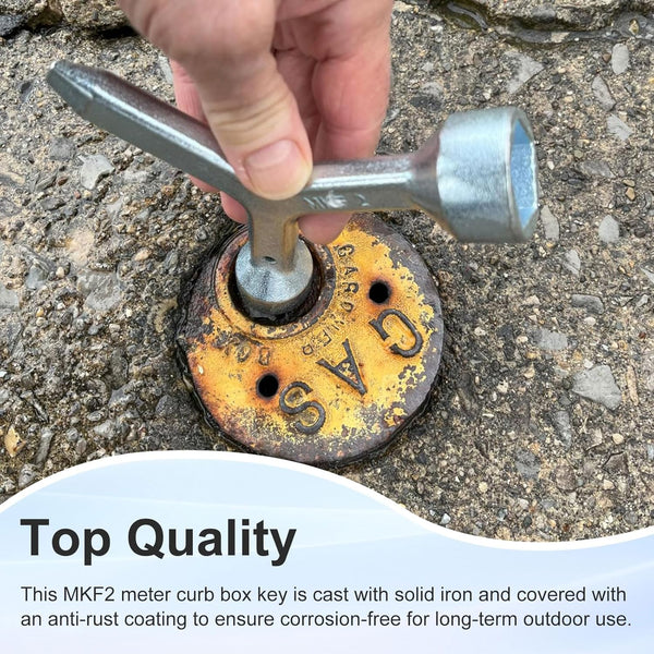 MKF2 Water Meter Box Key for Quick Opening Of Meter Box, Water Valve Box, Gas Shut-off Covers and Fire Hydrants (1 PCS)