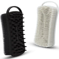 MtBoi 2 PC Silicone Body Scrubber, 2 in 1 Exfoliating Shower Bath Scrubber, Soft Silicone Loofah for Sensitive Skin, Shower Hair Scalp Massager,