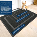 OLANLY Front Door Mat Outside 29.5x17, All-Season Heavy-Duty Rubber Doormat Black Classic Border Rectangular 29.5" x 17"